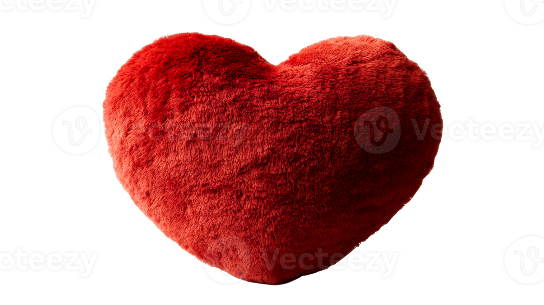Soft red heart shaped pillow ideal for decoration png