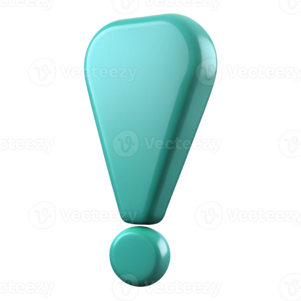 bold dazzling Exclamation mark pictogram. Geometric shape, clean lines, flat color with Scalable Design. masterfully captured png