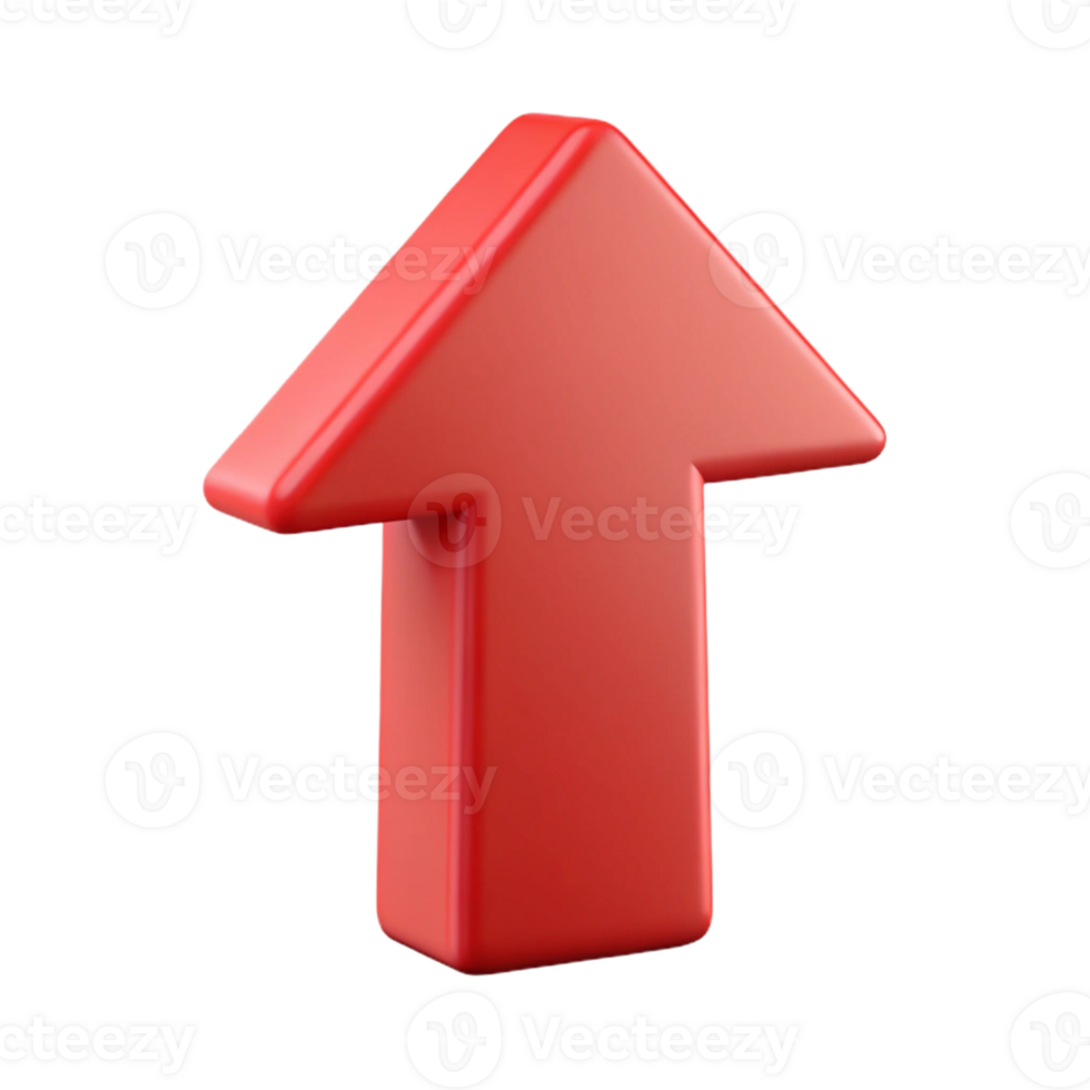 mesmerizing elegant Abstract arrow pointing upwards. Clean lines, flat red color, and with Scalable Design. gallery standard png