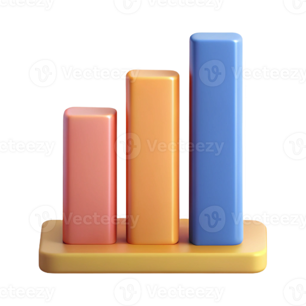 peaceful radiant Horizontal bar graph with four bars, contrasting flat colors. Scalable, minimal design with Scalable Design. crisp png