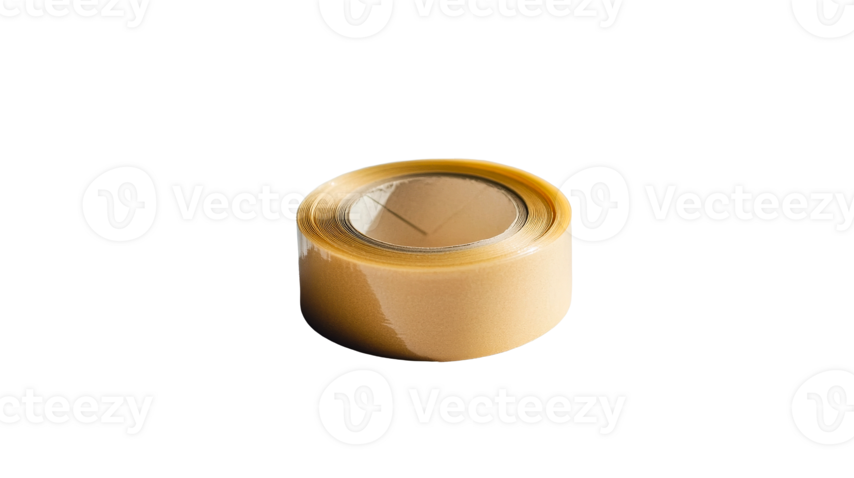 Transparent adhesive tape roll on white background png