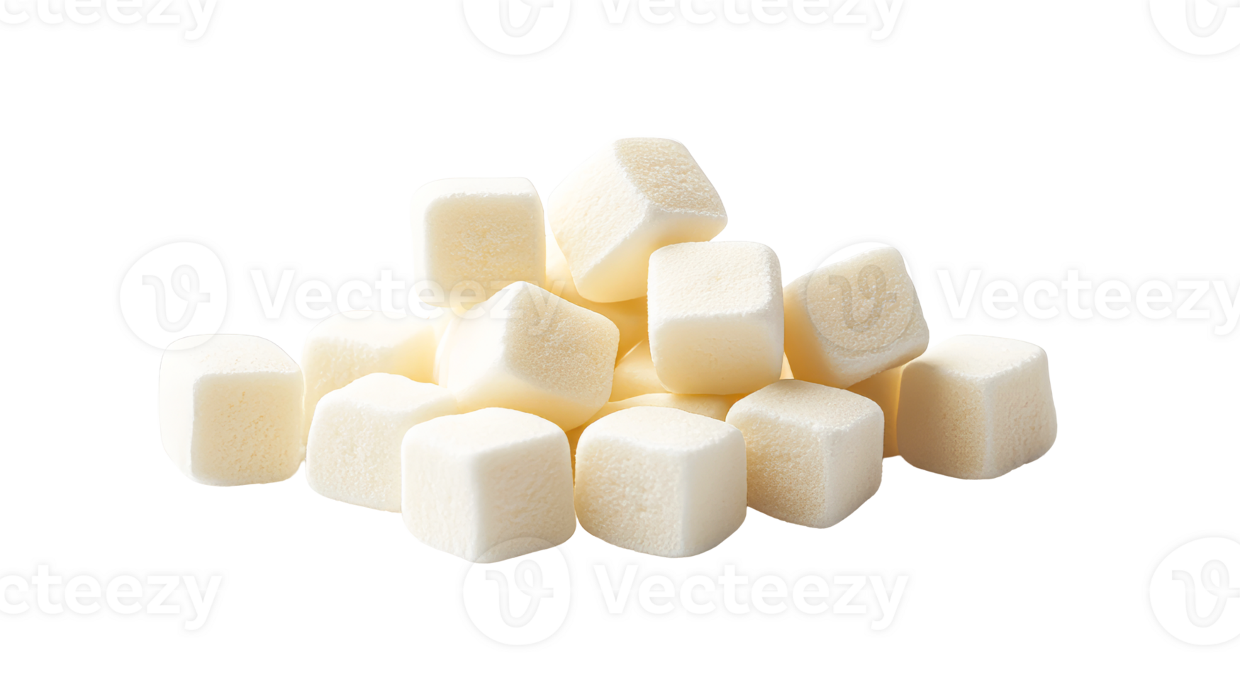 White sugar cubes arranged on a clean surface png