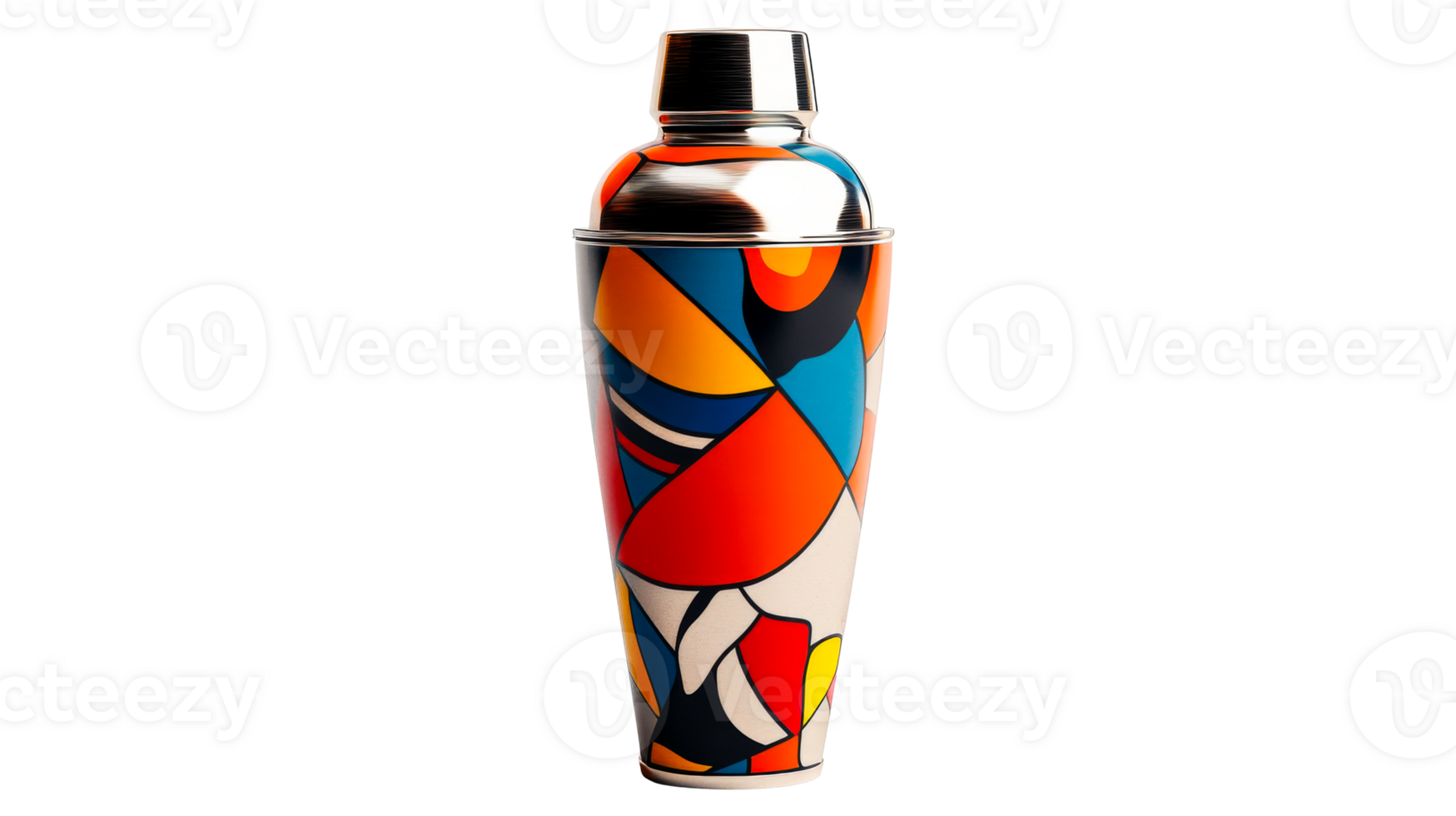 Colorful cocktail shaker showcasing modern design png