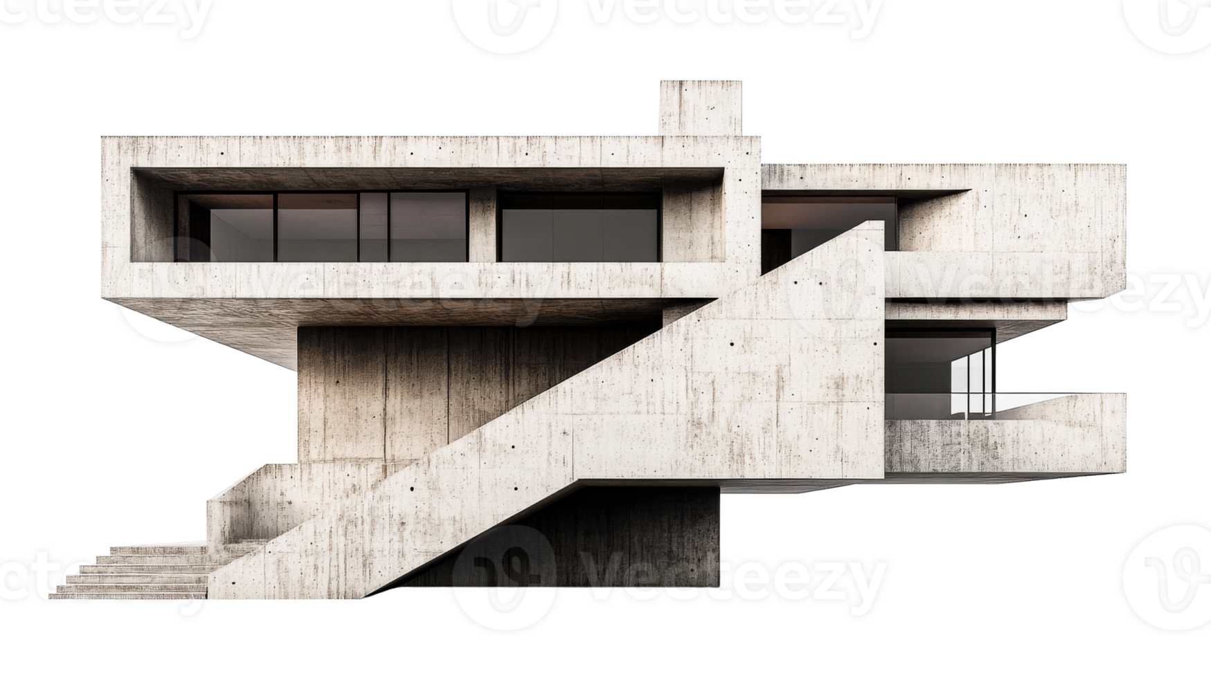 Transparent modern architectural design png