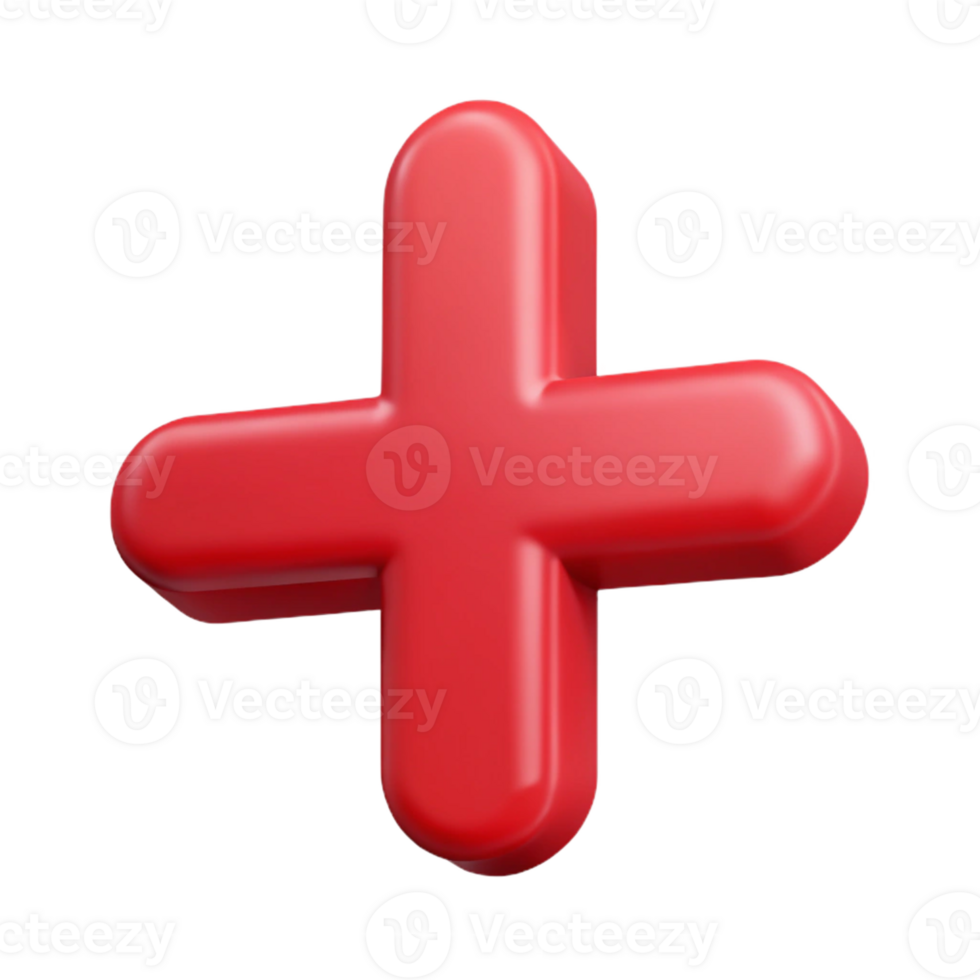 passionate immaculate Single-weight stroke forms a crisp plus sign in ruby red. with Scalable Design. premium png