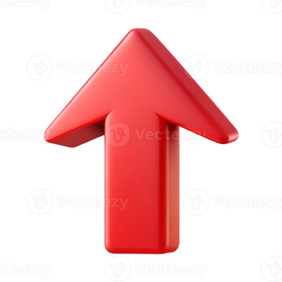 peaceful spectacular Abstract arrow pointing upwards. Clean lines, flat red color, and with Scalable Design. ultra HD png