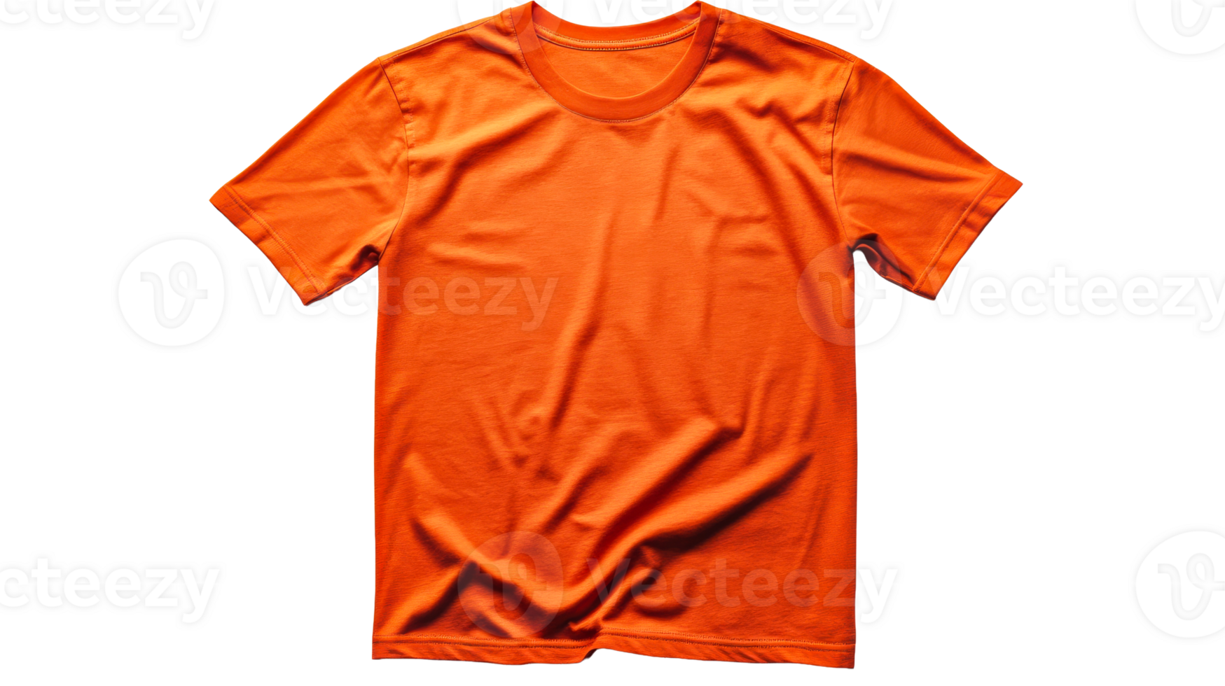 Bright orange t shirt on a plain background png
