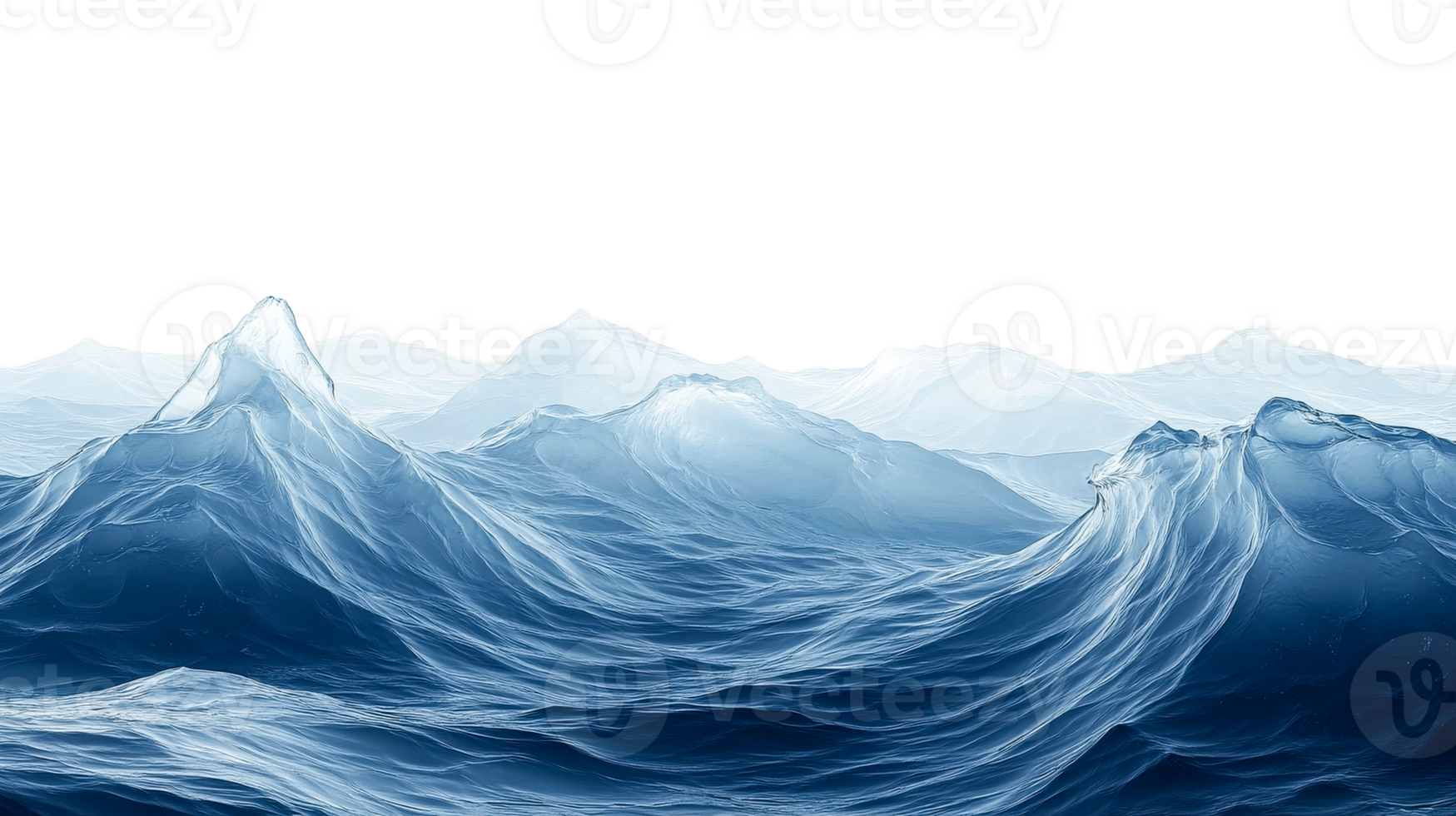 Powerful ocean waves creating dynamic movement png