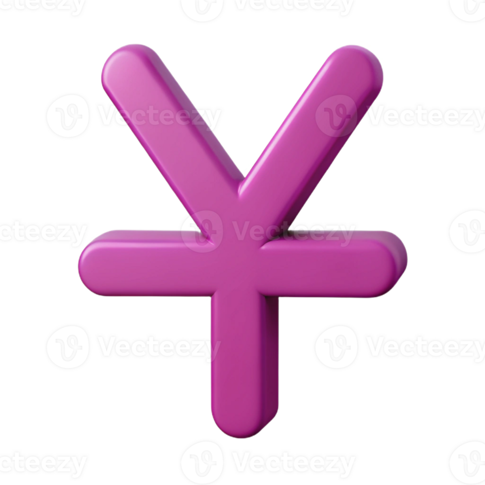 vibrant renaissance Minimal, flat magenta yen symbol. Sharp edges, with Scalable Design. high quality png