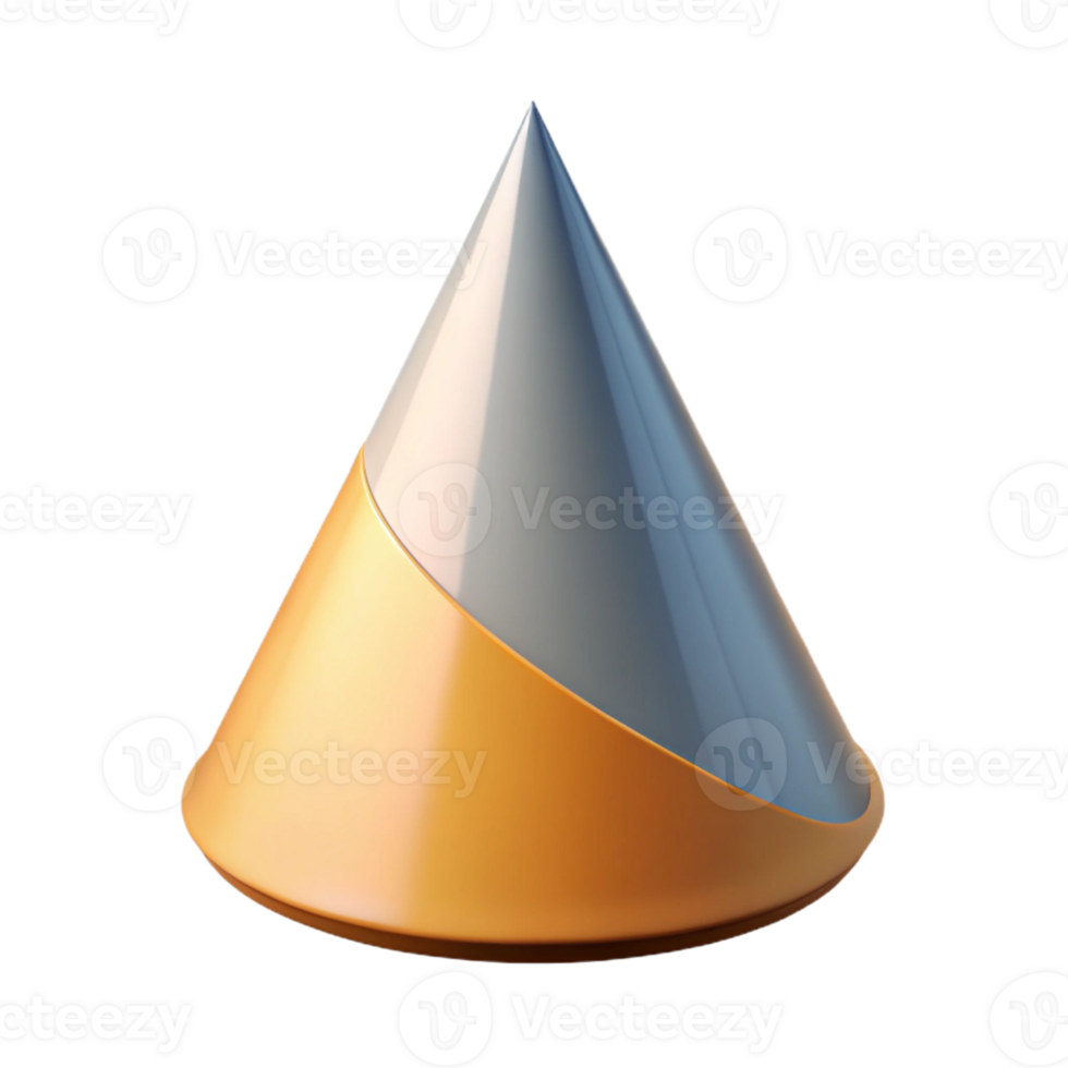vibrant creative Geometric monoline cone. Single-weight stroke, flat color with Scalable Design. genuine png