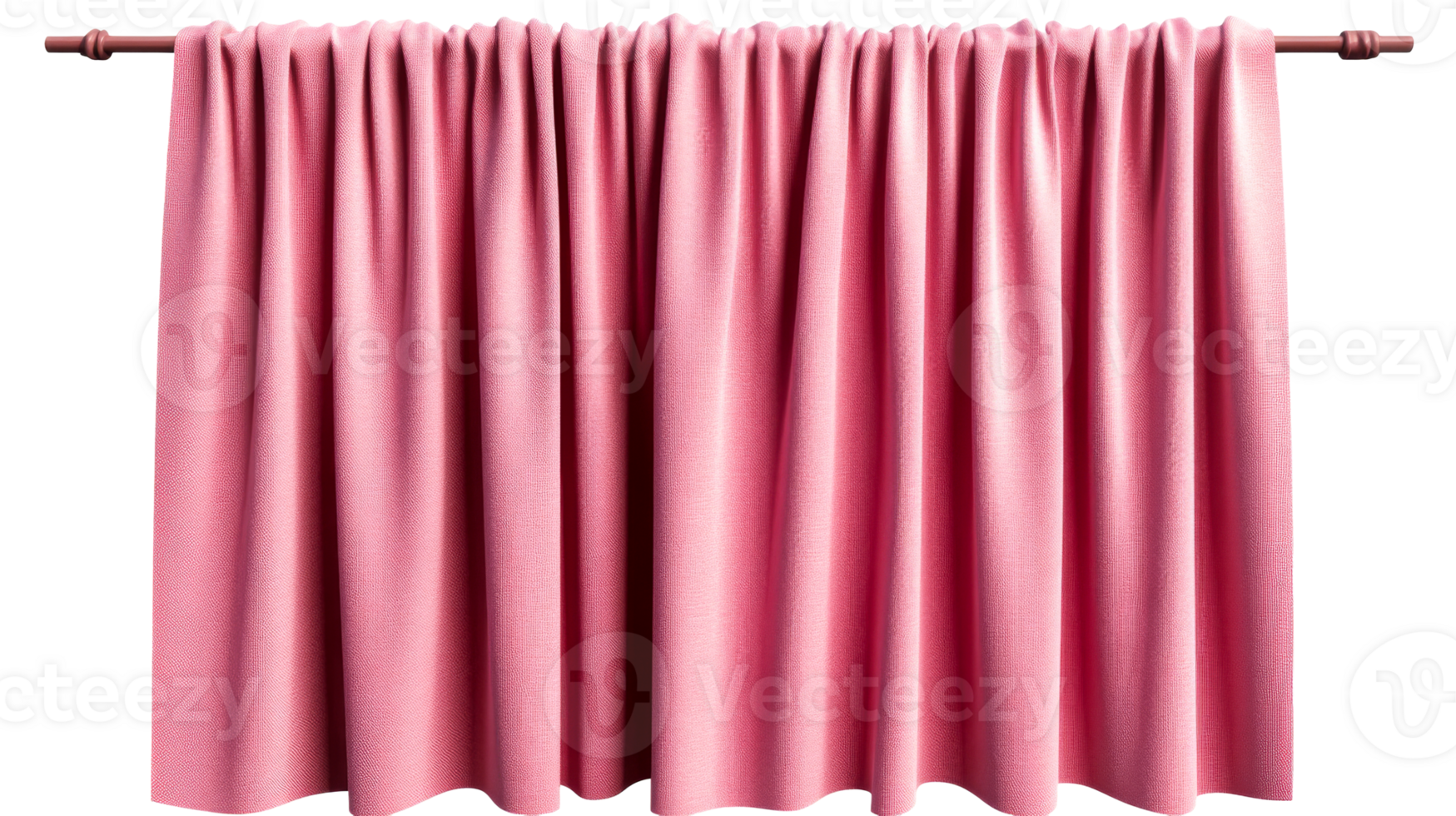 Elegant soft pink curtain hanging in a room png