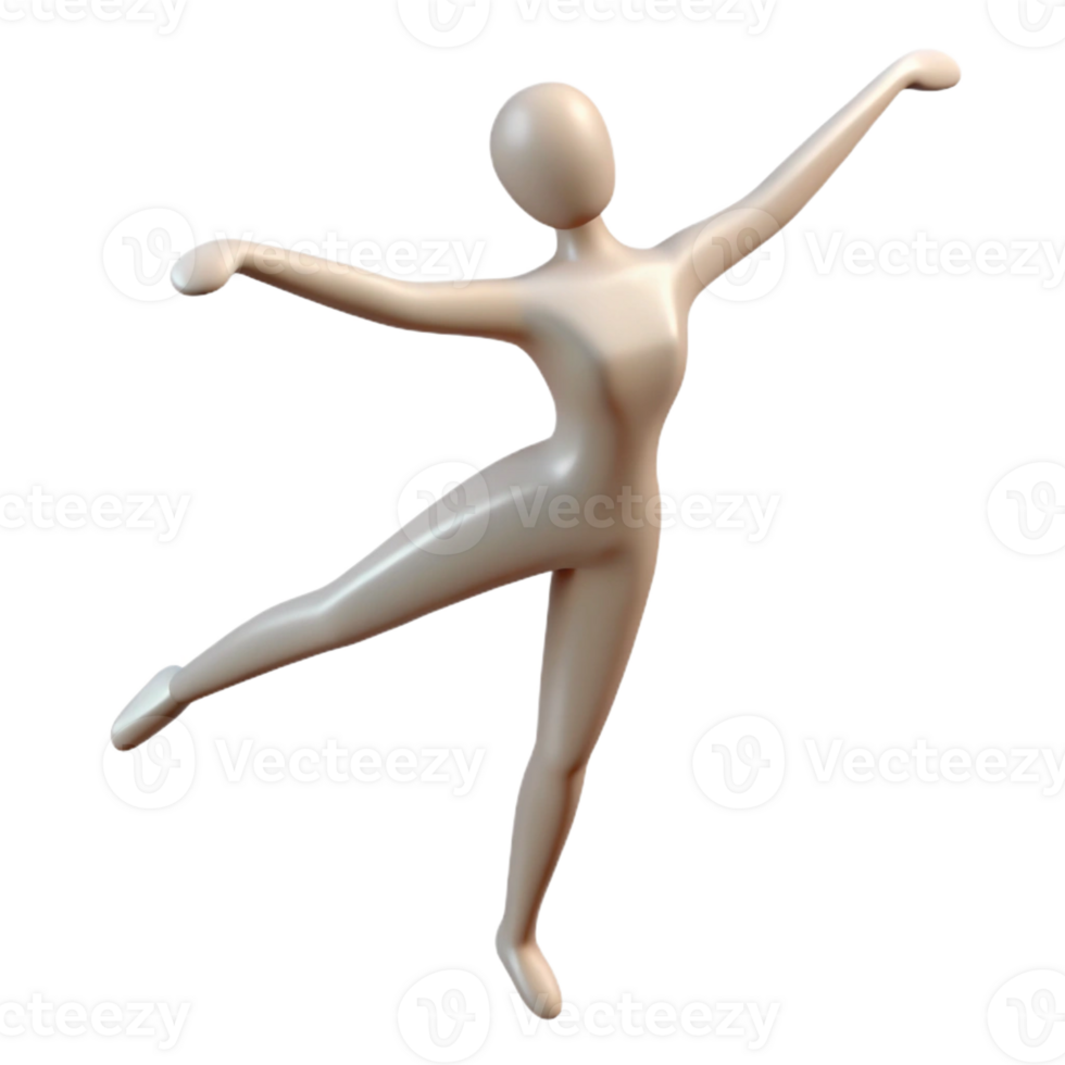 joyful pristine Silhouette of a ballet dancer. Clean lines, minimal design, flat color with Scalable Design. luxury png