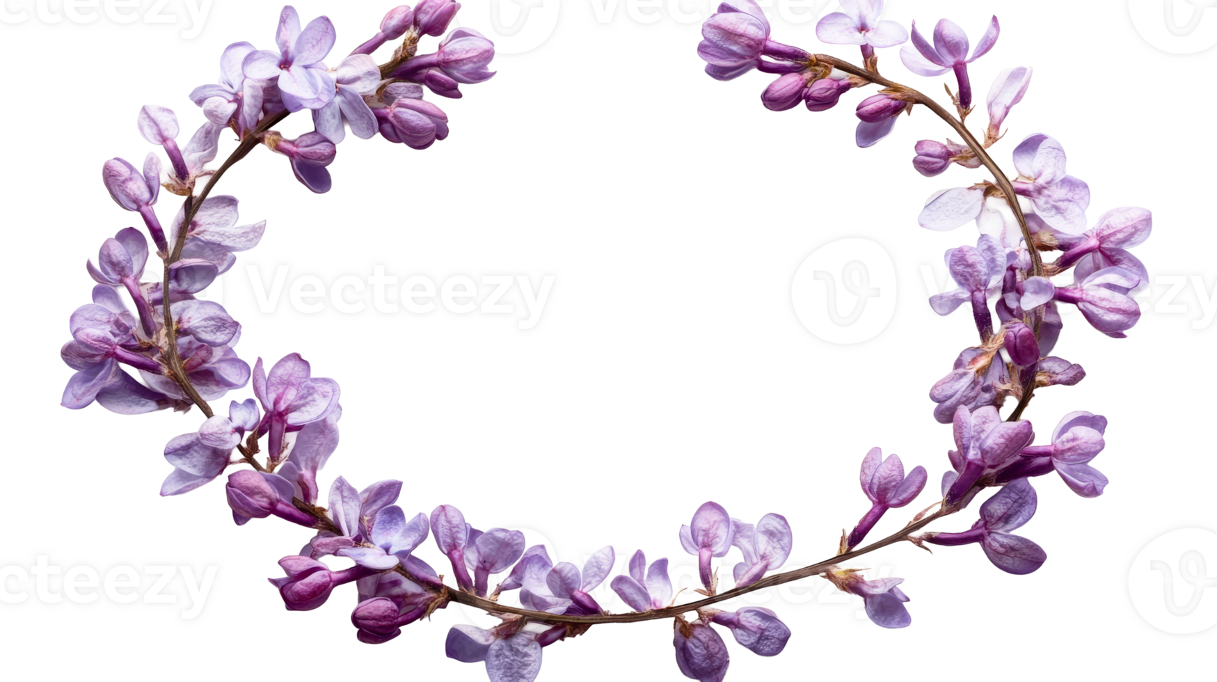 Delicate lilac floral arrangement for decoration png