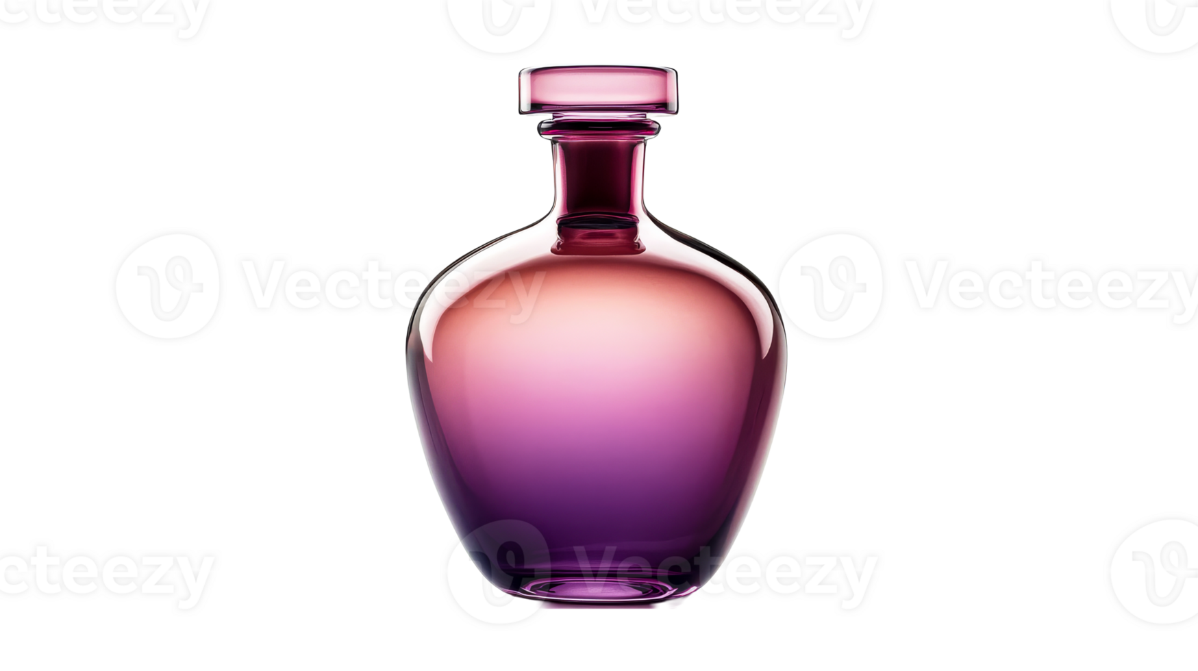 Elegant glass bottle with a gradient design png