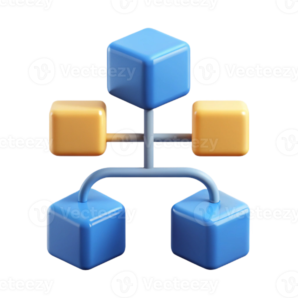 vibrant celebrated Flowchart with three connected boxes and arrows. Clean lines, minimal with Scalable Design. png