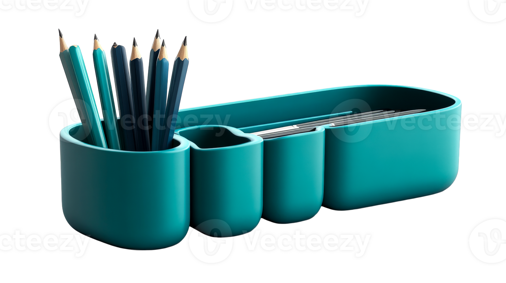 Creative desk organizer for home office setup png