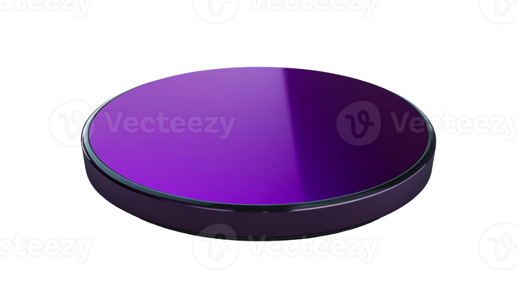 Modern floating table in vibrant purple design png