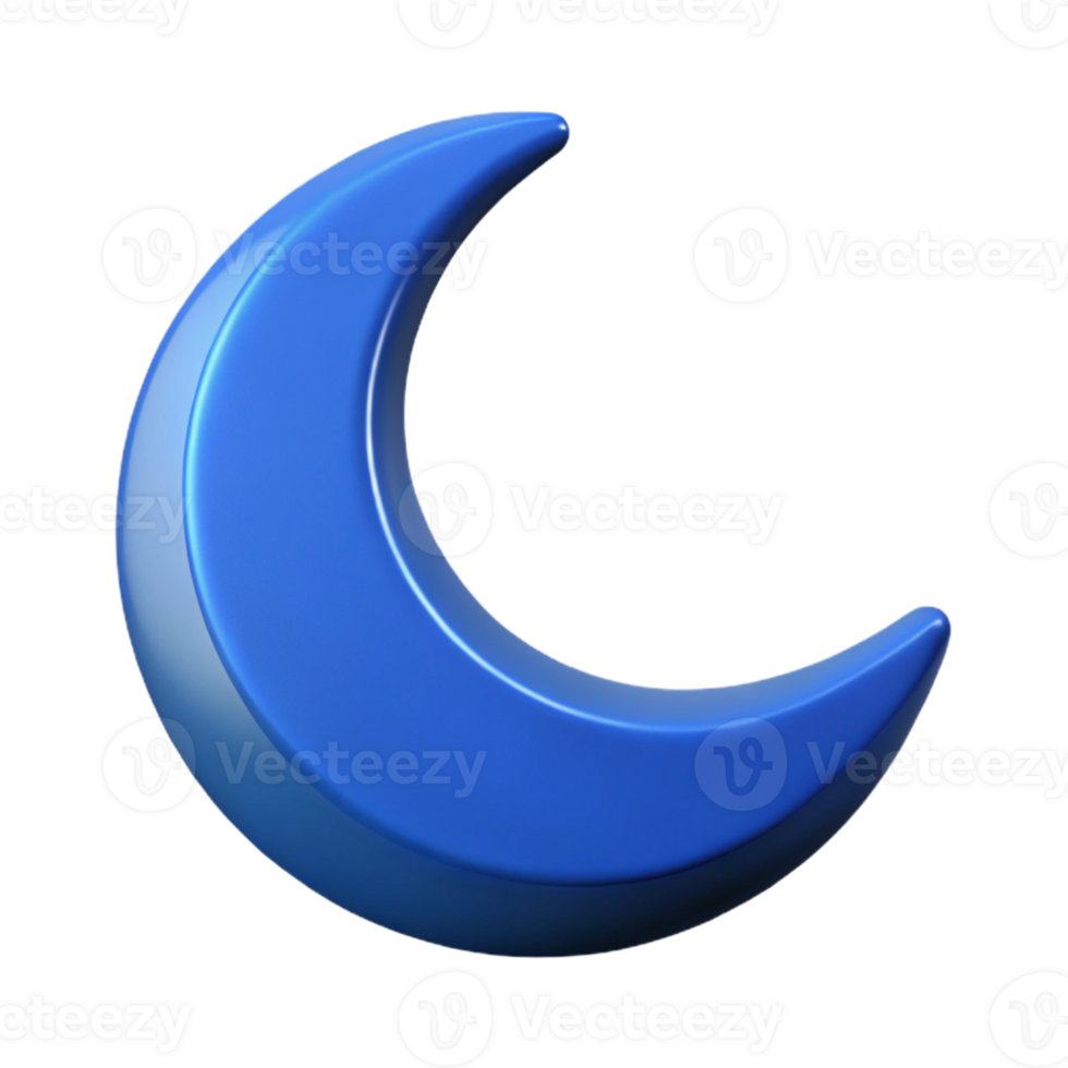 splendid mid-century Crisp edges, geometric crescent, single-weight stroke, flat blue with Scalable Design. crisp png