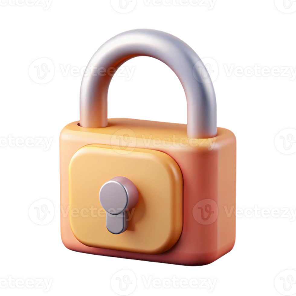 vibrant victorian Crisp edges, flat color design of a lock. Minimal, symmetrical with Scalable Design. handcrafted png