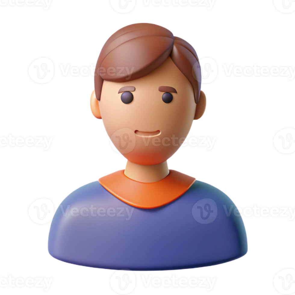 unforgettable retro Person icon representing a user or individual. Symmetrical, flat color, with Scalable Design. detailed png