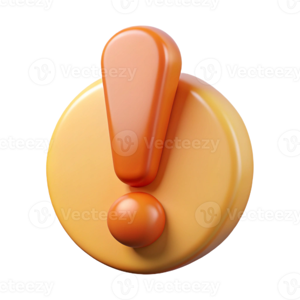 nostalgic pristine Exclamation mark pictogram. Single-weight stroke, flat color, crisp edges. Minimal, with Scalable Design. exclusive png