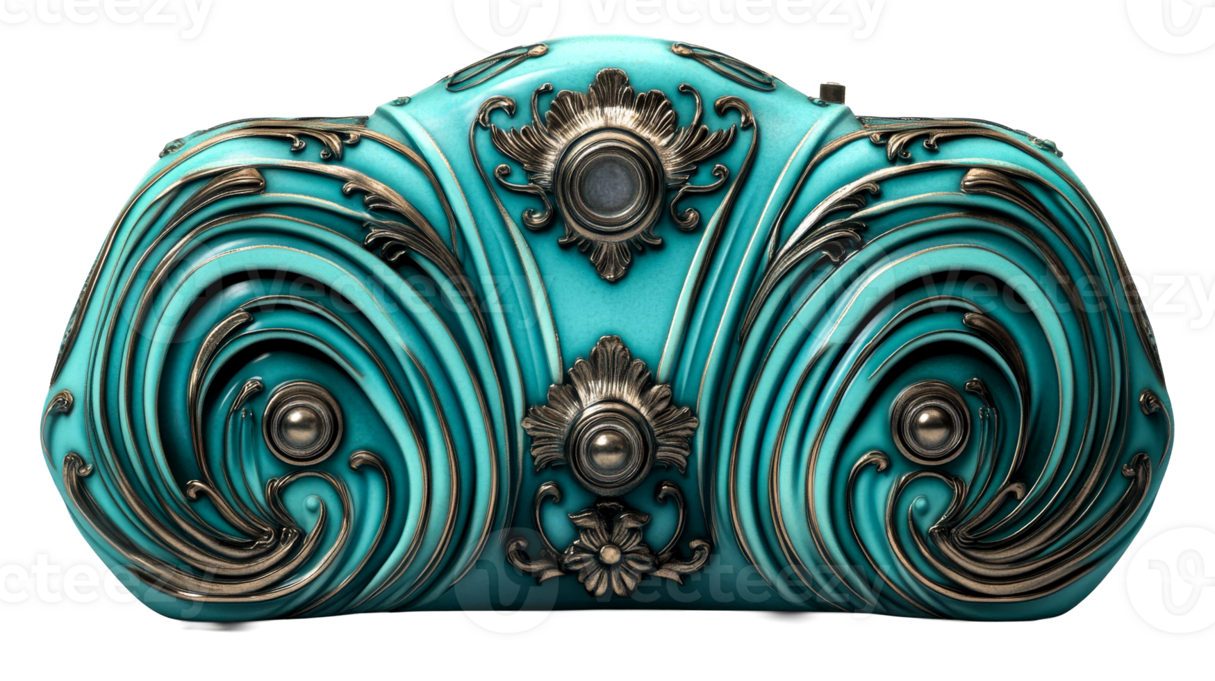 Elegant vintage clutch purse with intricate design png