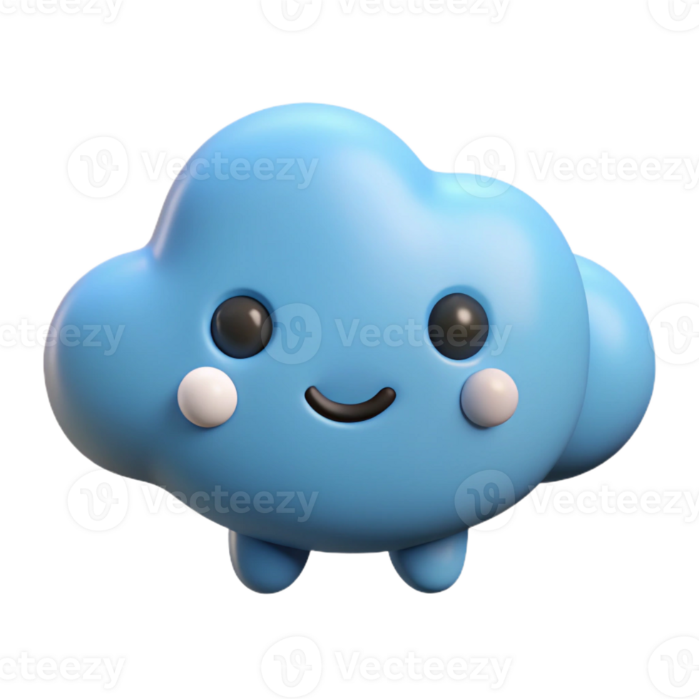 pristine mysterious renaissance A friendly cloud character with rounded edges. Clean lines, flat color, with Scalable Design. professional png