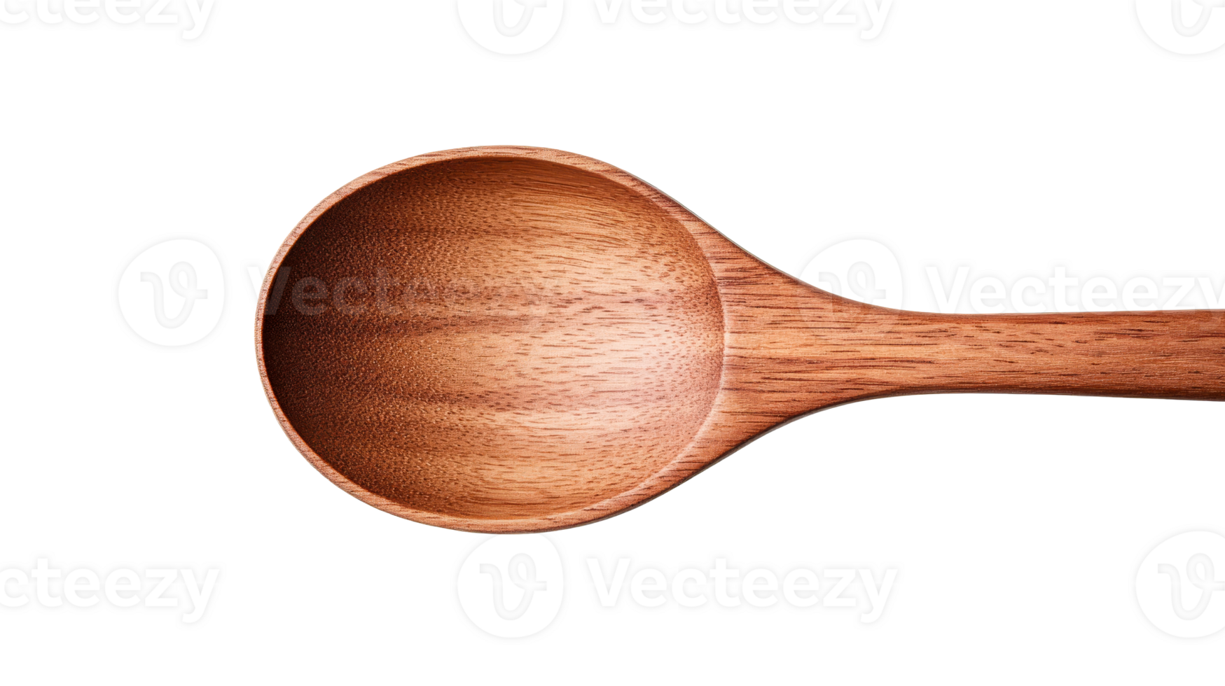 Smooth finish wooden spoon with curve png