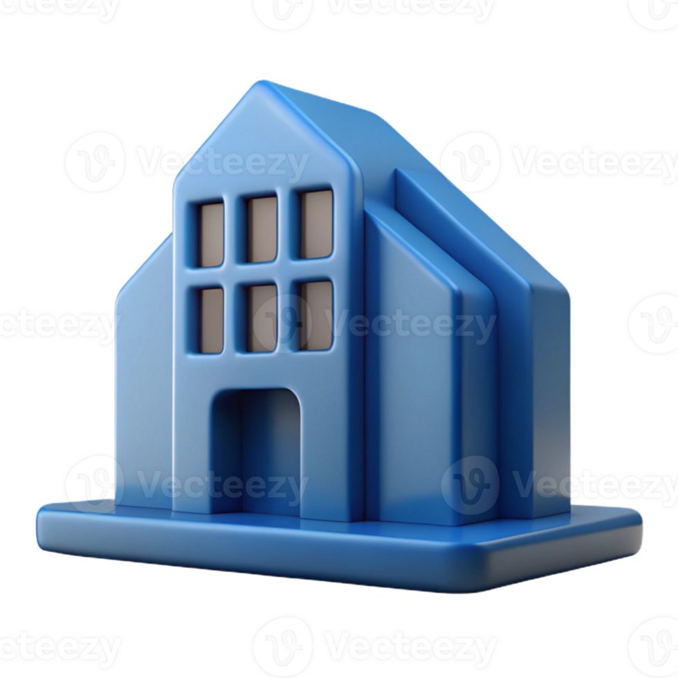 picturesque reflective industrial Crisp edged abstract building silhouette, flat color. with Scalable Design. artisan png