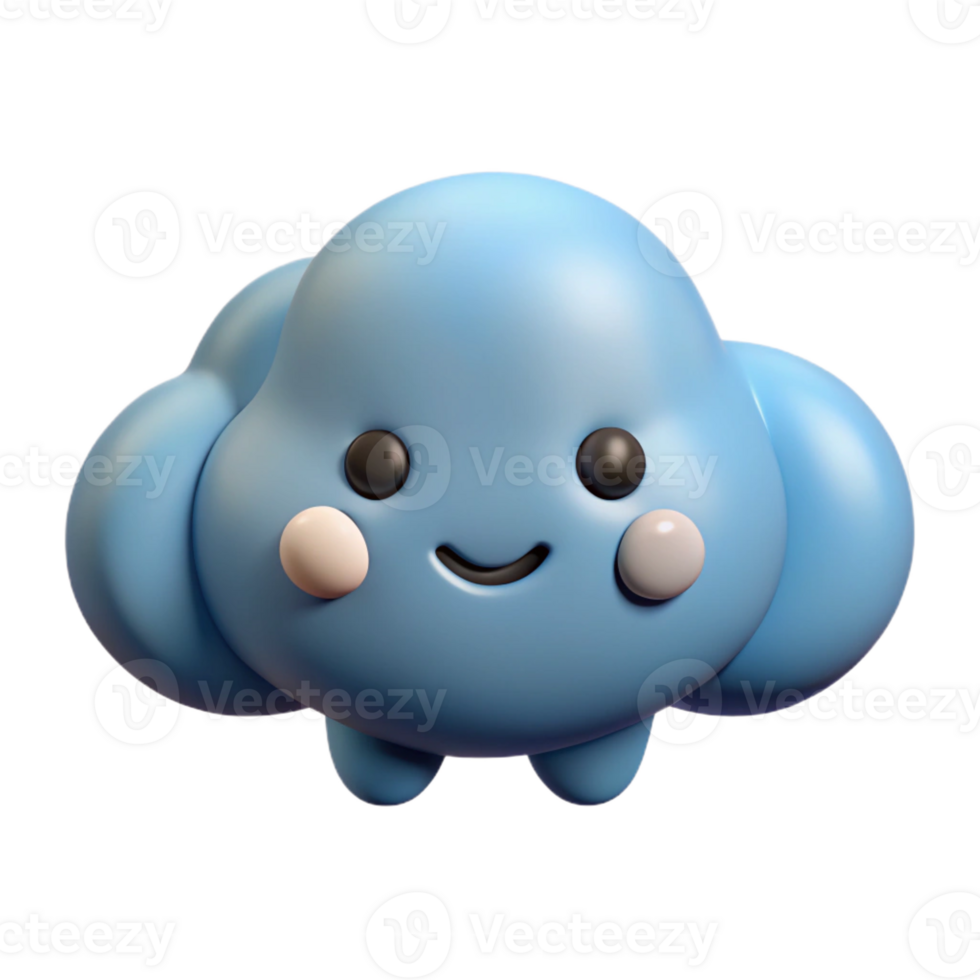 dramatic signature A friendly cloud character with rounded edges. Clean lines, flat color, with Scalable Design. png