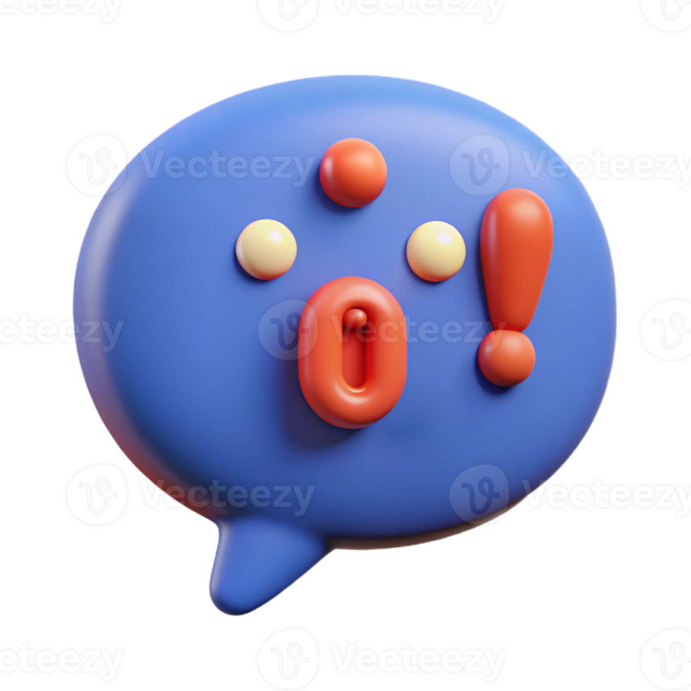 stunning exceptional A speech bubble character with an exclamation mark. Crisp edges, scalable design, flat color with Scalable Design. png