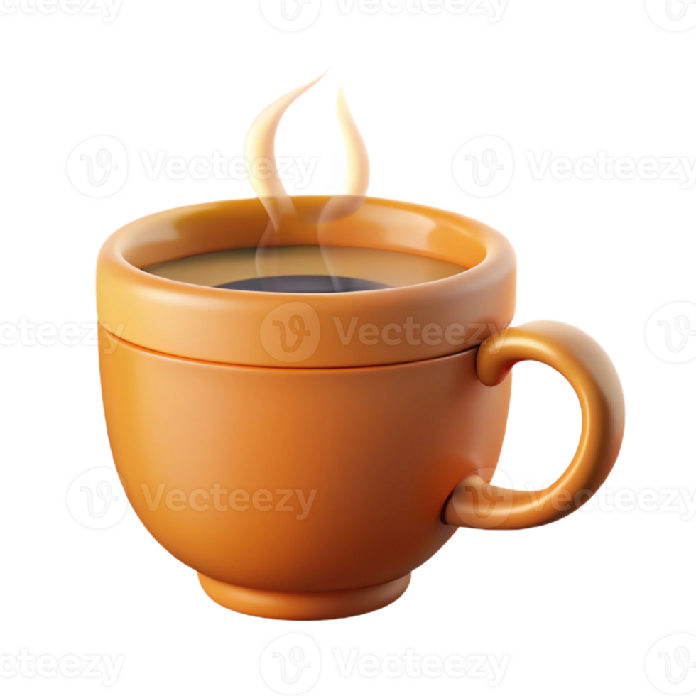 impressive coastal Flat color coffee cup icon with steam. Clean lines, crisp edges. with Scalable Design. handcrafted png