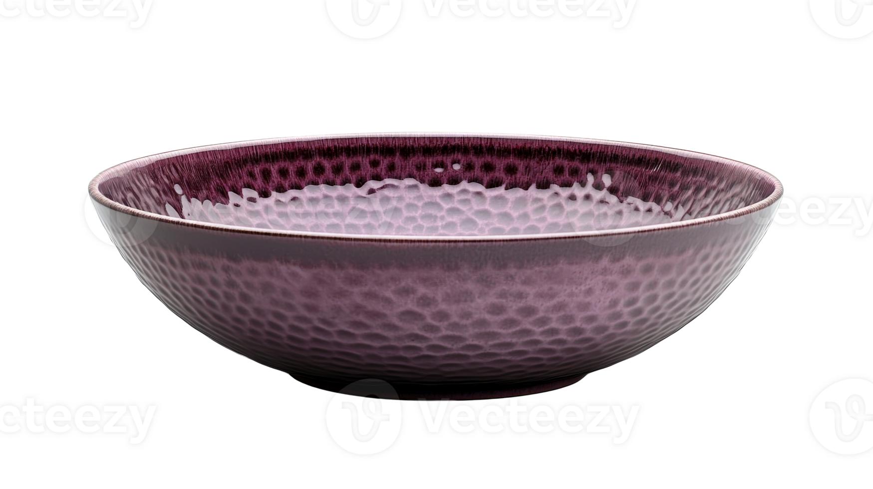 Textured berry colored bowl, cut out transparent png