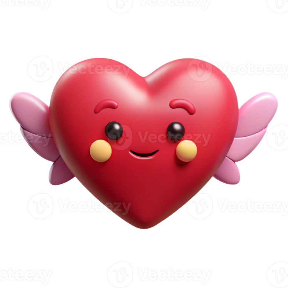 stunning inspired Heart-shaped character with small wings. Single-weight stroke, clean lines, minimal with Scalable Design. png