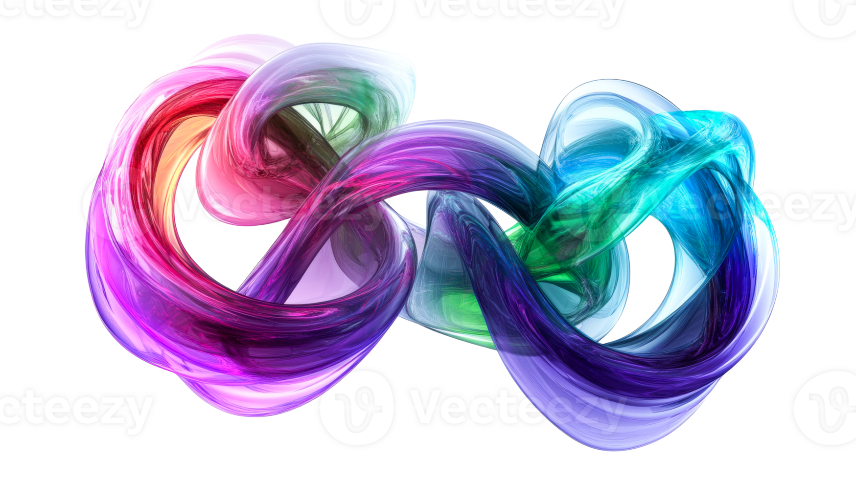 Vibrant abstract swirl on transparent BG png