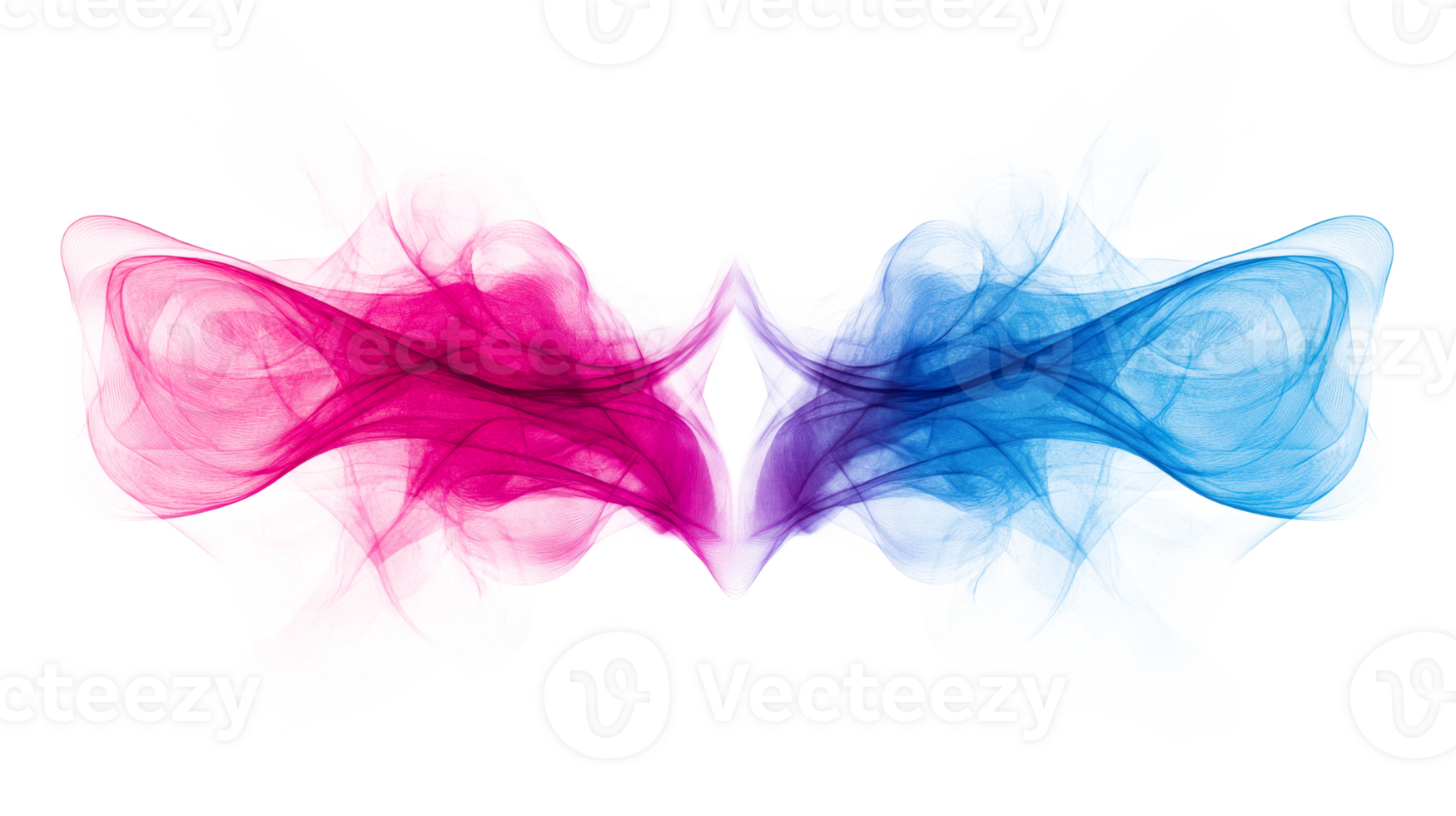 Colorful smoke swirls merging together in harmony png