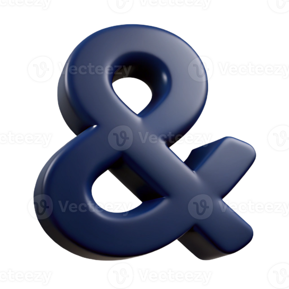 nostalgic serene Scalable ampersand. Flat navy blue. Crisp edges with Scalable Design. luxury png