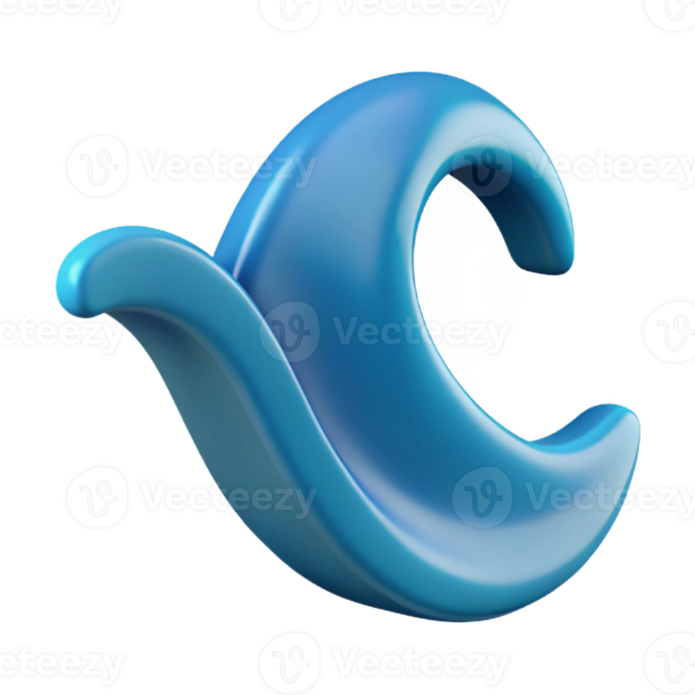 spectacular exemplary Wave character with a curved line and crest. Flat color, clean lines, crisp edges with Scalable Design. png