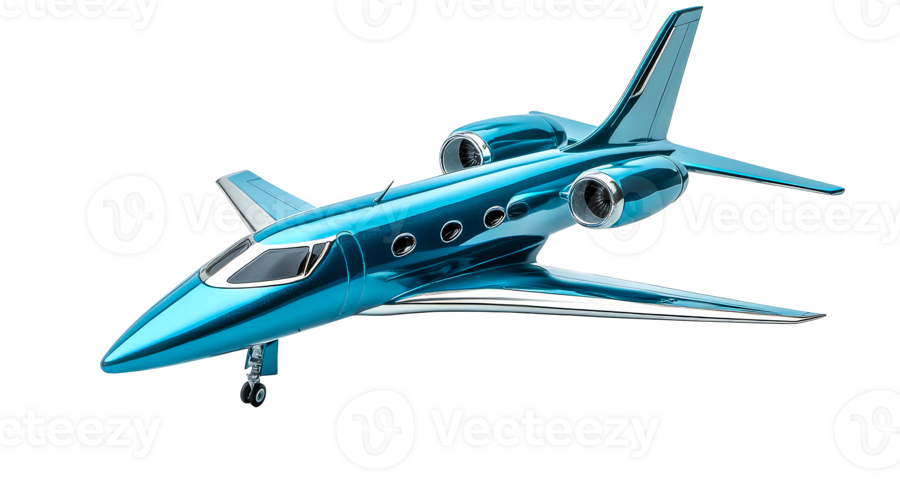 Aircraft private azure, cut out transparent png