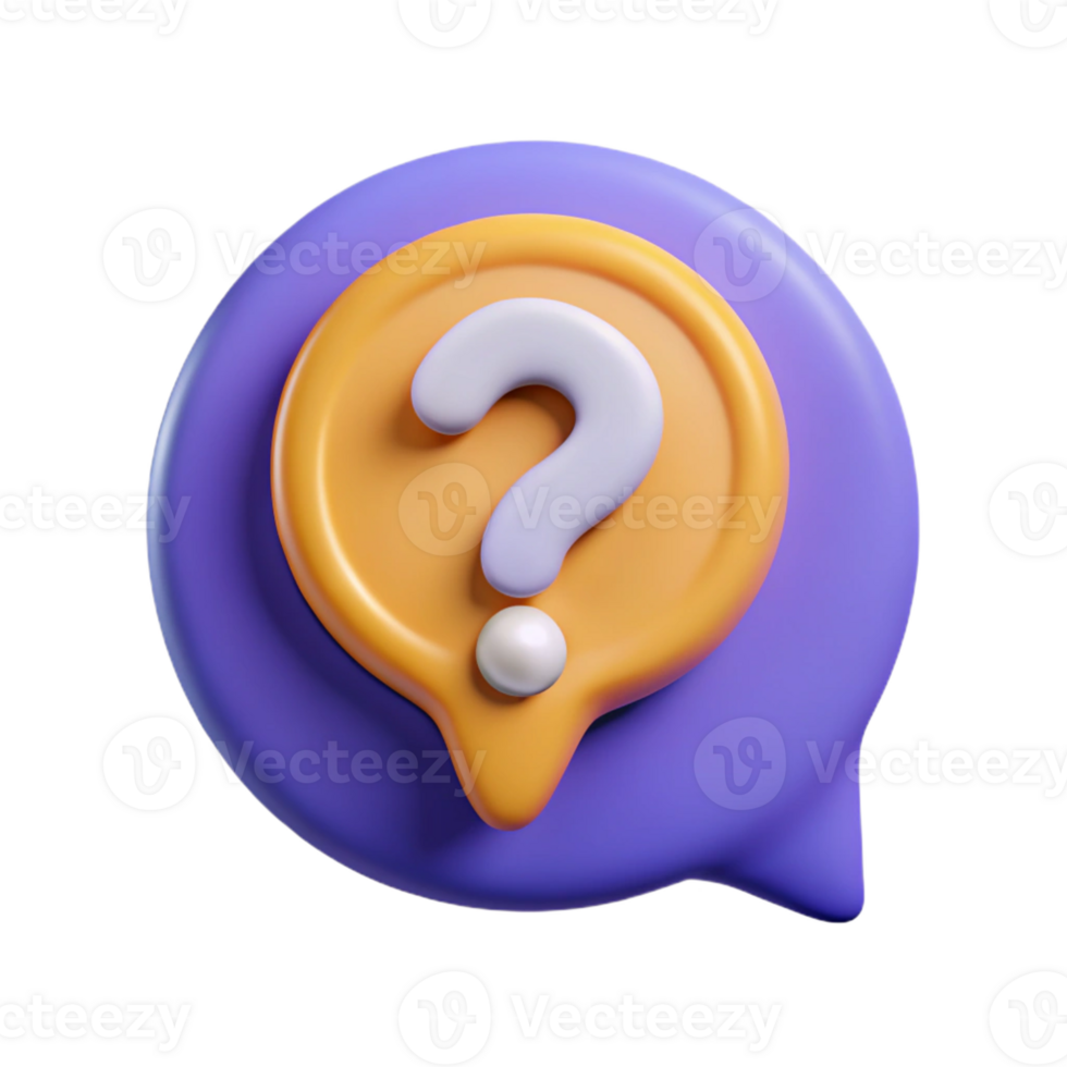 mesmerizing coastal Speech bubble badge with a question mark. Scalable, crisp edges, minimal with Scalable Design. detailed png