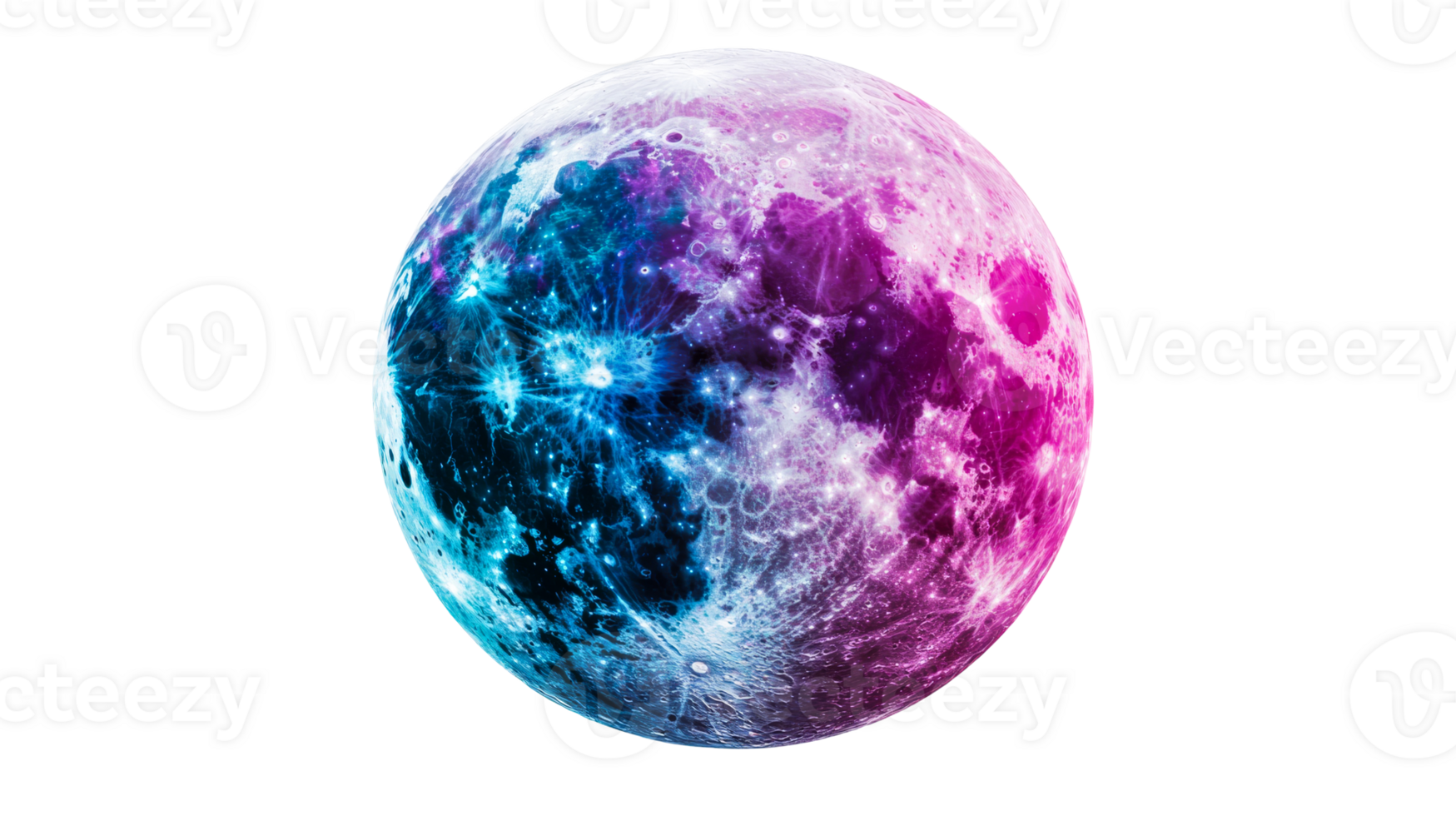Vivid moon, isolated, cut out transparent png
