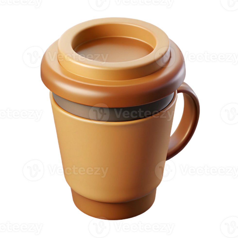 romantic dramatic Single-weight stroke outline of a coffee cup. Crisp edges, flat color with Scalable Design. professional png