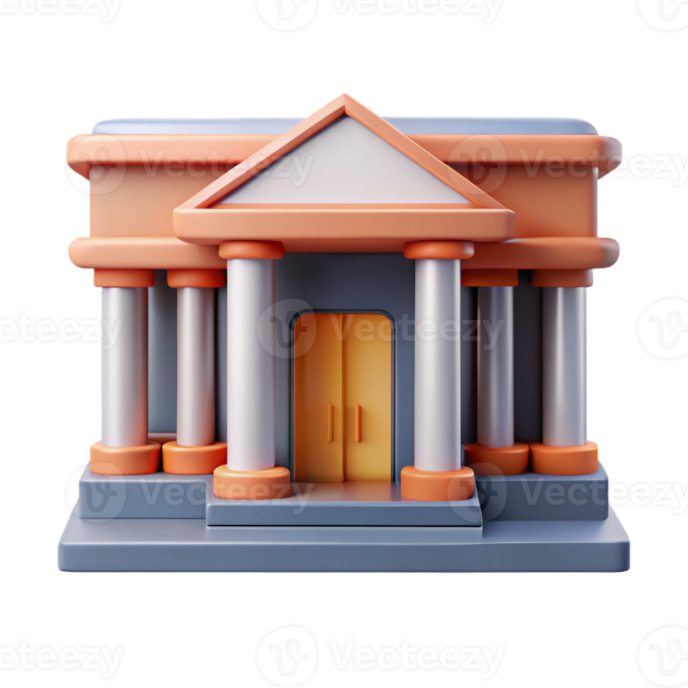 sumptuous whimsical tropical Front view of a building facade. Scalable, minimal, single-weight stroke with Scalable Design. perfect clarity png
