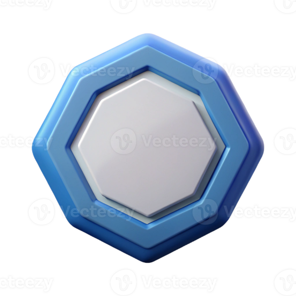 radiant contemporary Octagonal badge with dashed outline. Clean lines, scalable, minimal with Scalable Design. artisan png