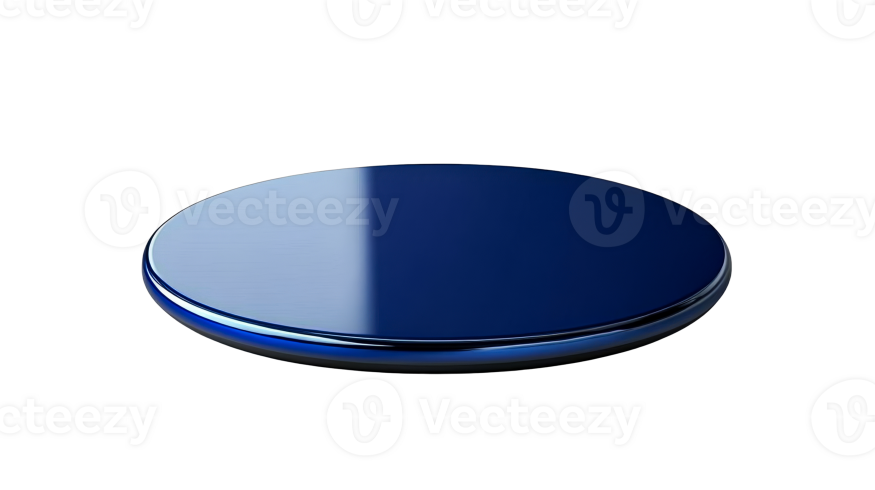 Shiny Blue Disk on Black, cut out transparent png
