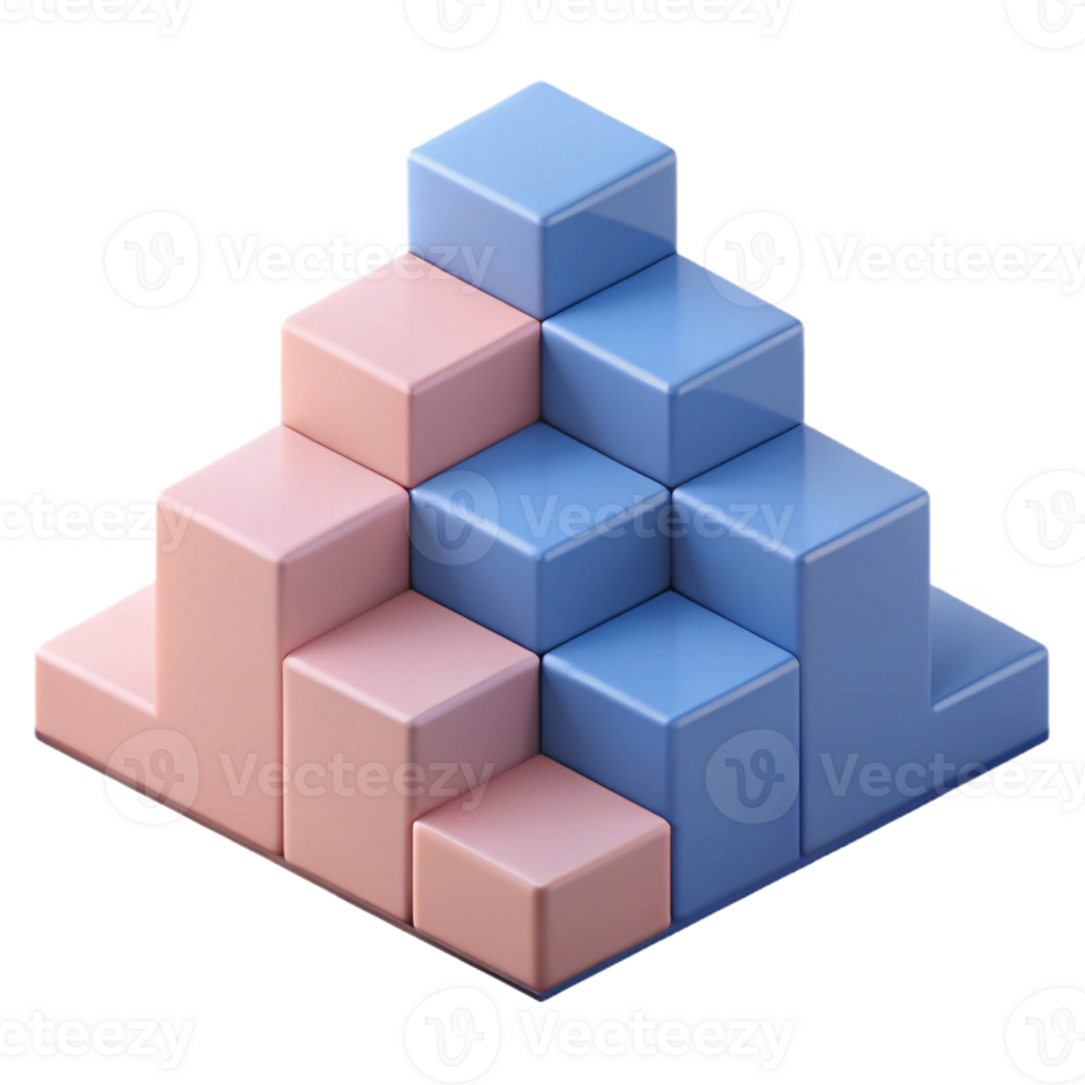 radiant tranquil contemporary Overlapping squares forming a staircase pattern. Flat color. Geometric with Scalable Design. gallery standard png
