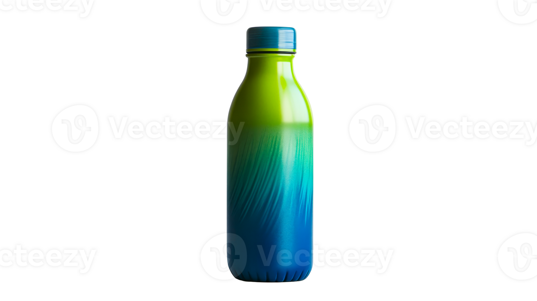 Gradient bottle, isolated design, cut out transparent png