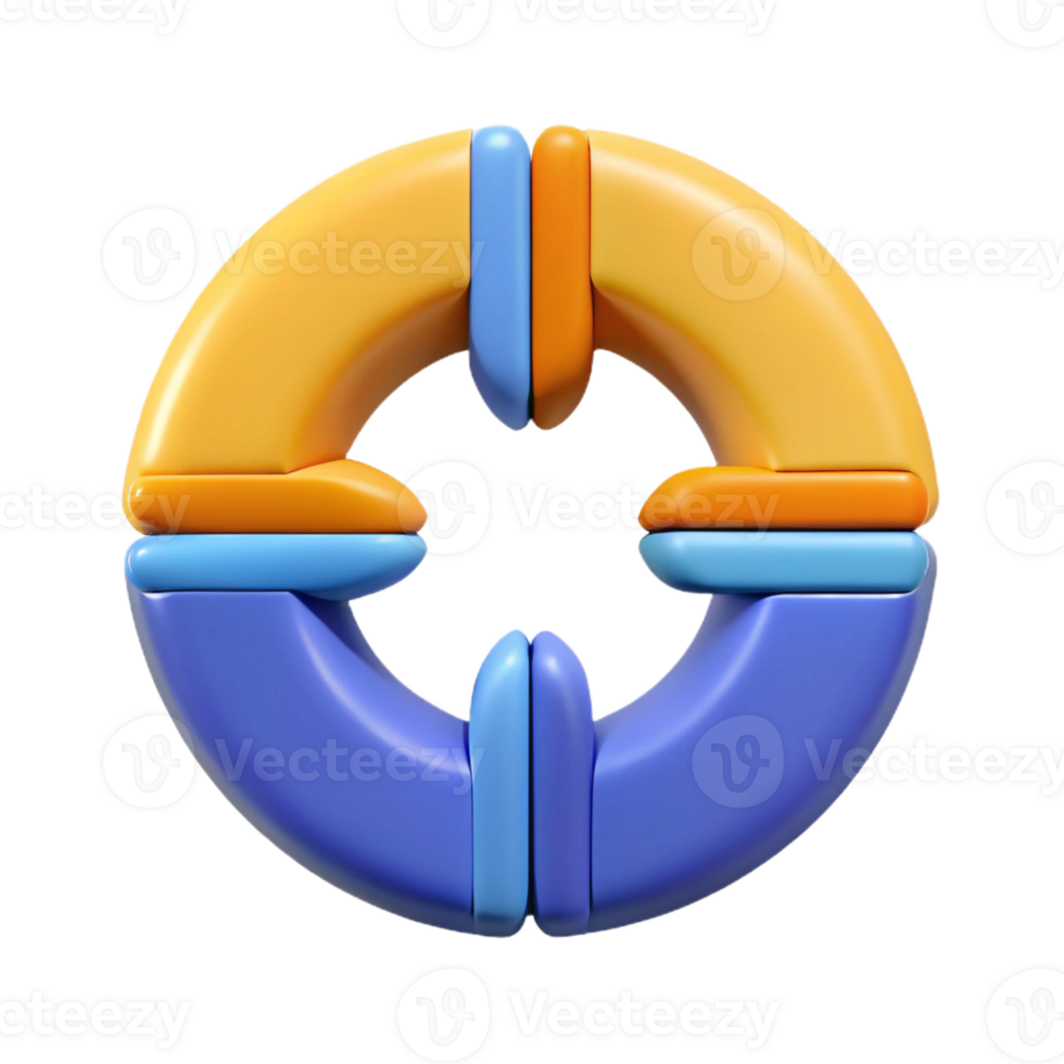 impressive peaceful creative Circular character divided into four equal quadrants. Symmetrical, flat color, with Scalable Design. original png