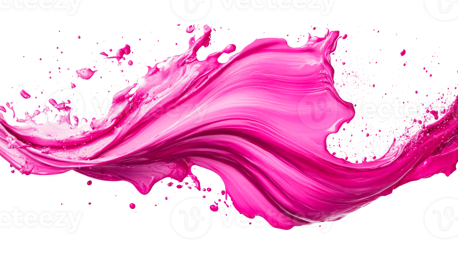 Pink paint splash swirl motion, cut out transparent png