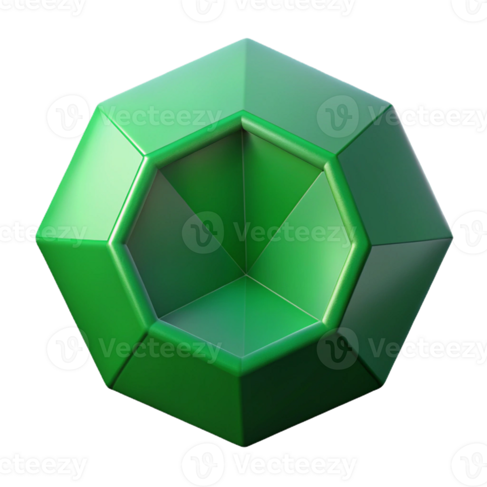 mesmerizing timeless Geometric pentagon with crisp edges and a flat green color with Scalable Design. png